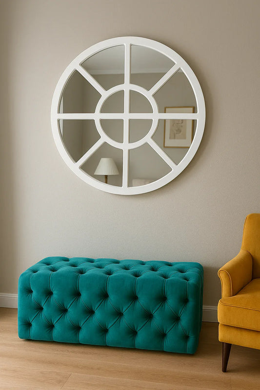 Alex Round Mirror in Pakistan – 4ft Wooden Carved Wall