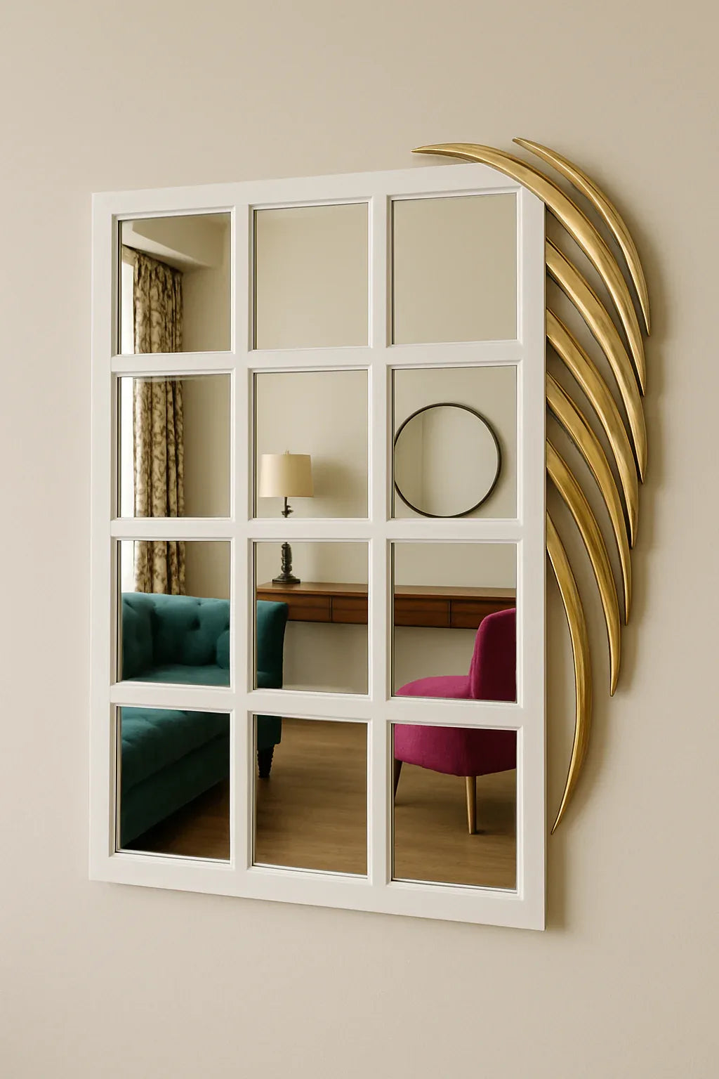 Alexi Mirror in Pakistan – Wooden Carved Luxury Wall Mirror