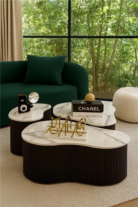 Ameoba Coffee Table – MDF Deco with UV Sheet Top