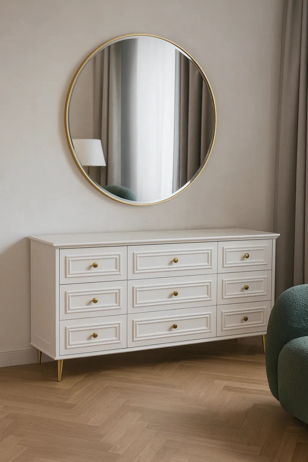 Atlas Side Board – Elegant Deco Paint Finish