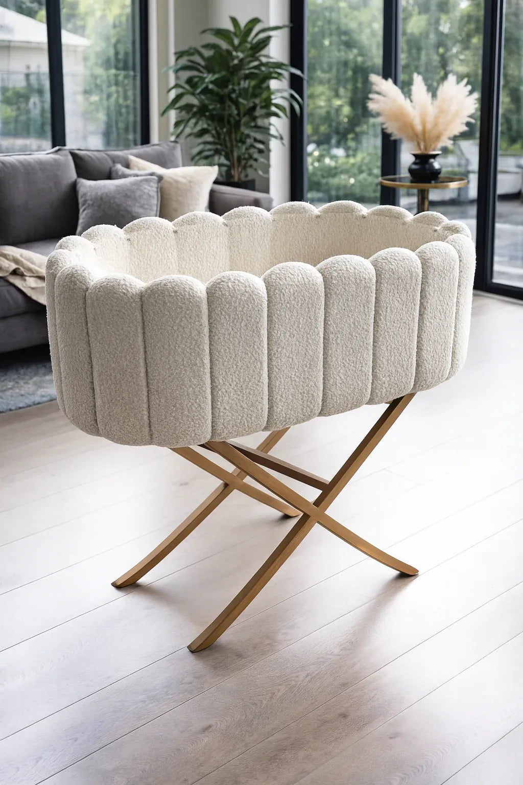 Baby Bassinet 07 – Modern Boucle Baby Cradle