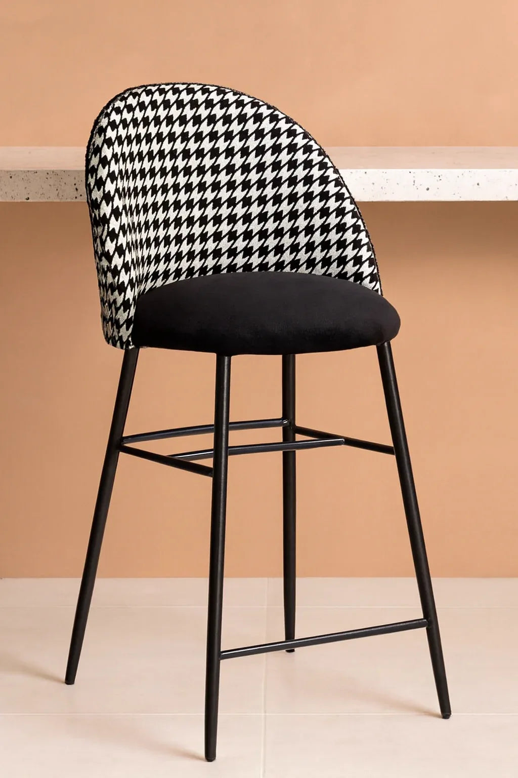 Modern Bar Stool with Metal Legs | Stylish High Stool
