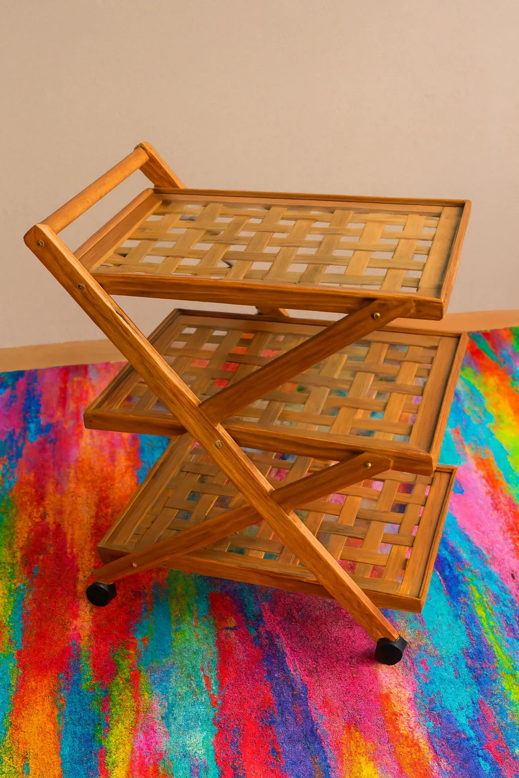 Beach Wood Trolley 02 in Pakistan – Imported Wood Design
