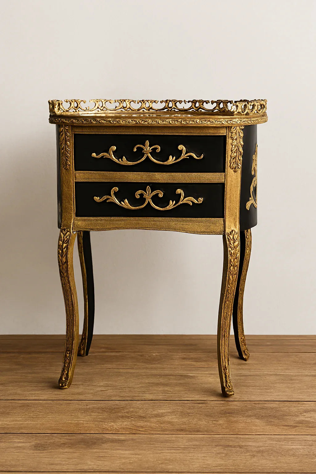 Bell Victorian Table Black in Pakistan – Hand Painted