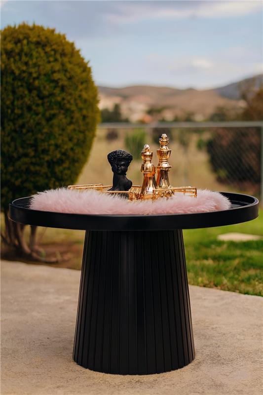Black Castle Coffee Table – MDF Deco Paint Round