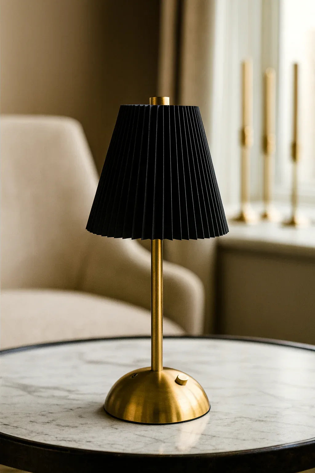 Black LED Rechargeable Lamp 01 – Touch Control LED