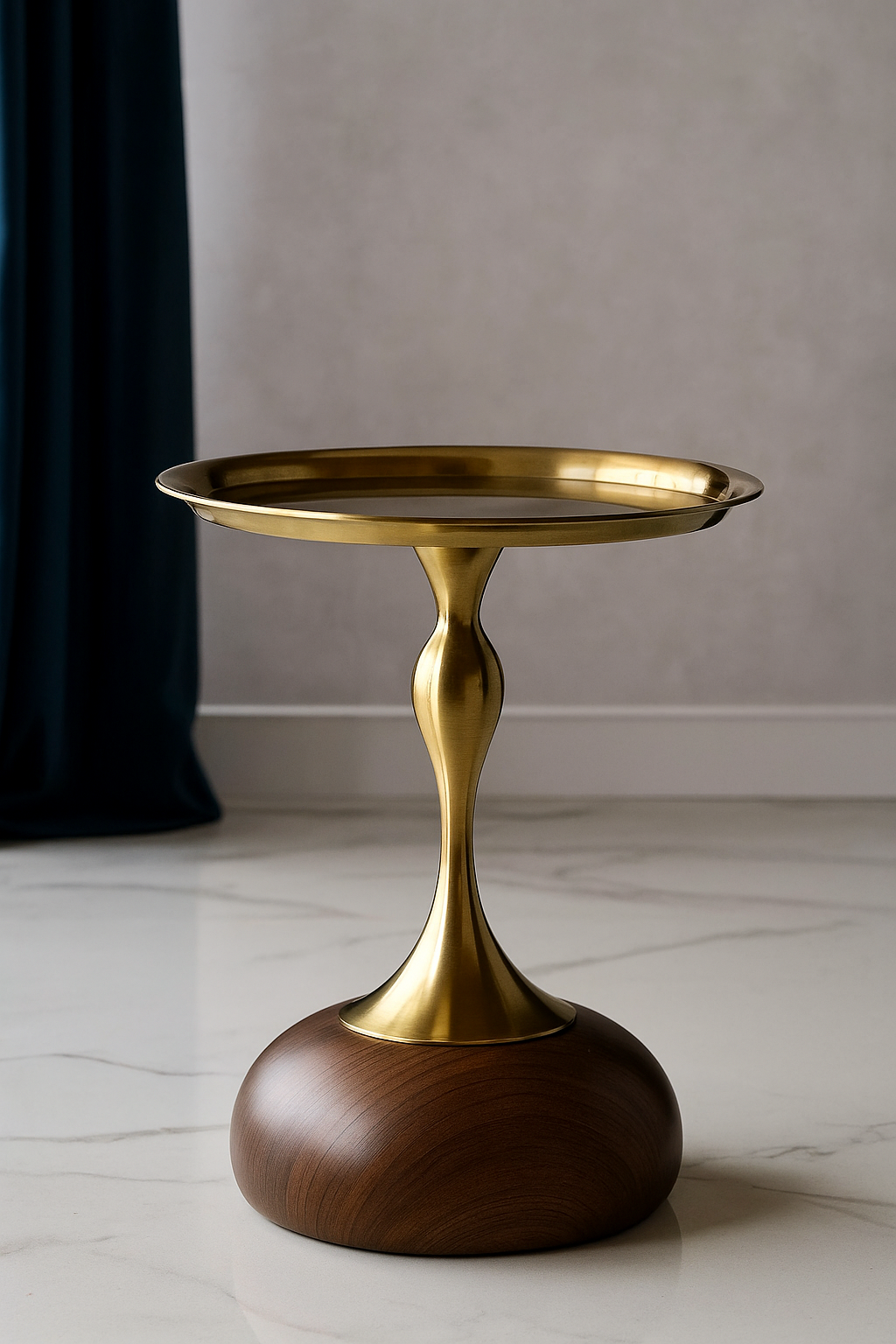 Brasswood Bloom Table – Luxury Brass Side Table Pakistan