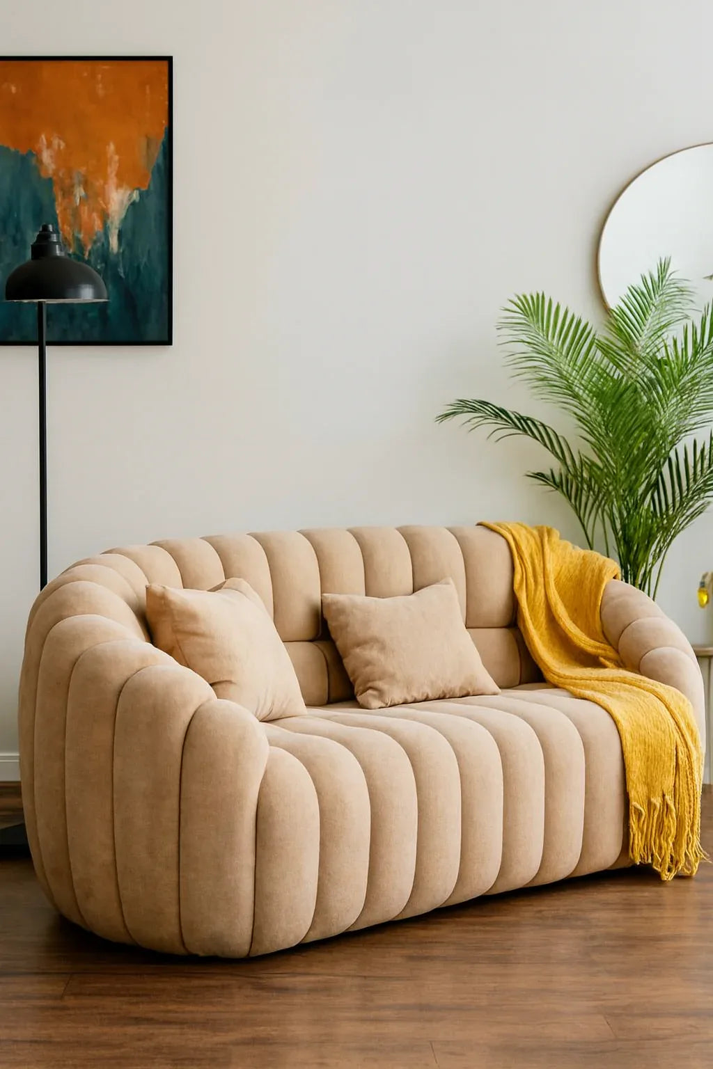 Bubble Sofa 02 Brown in Pakistan – 3 Seater Comfort