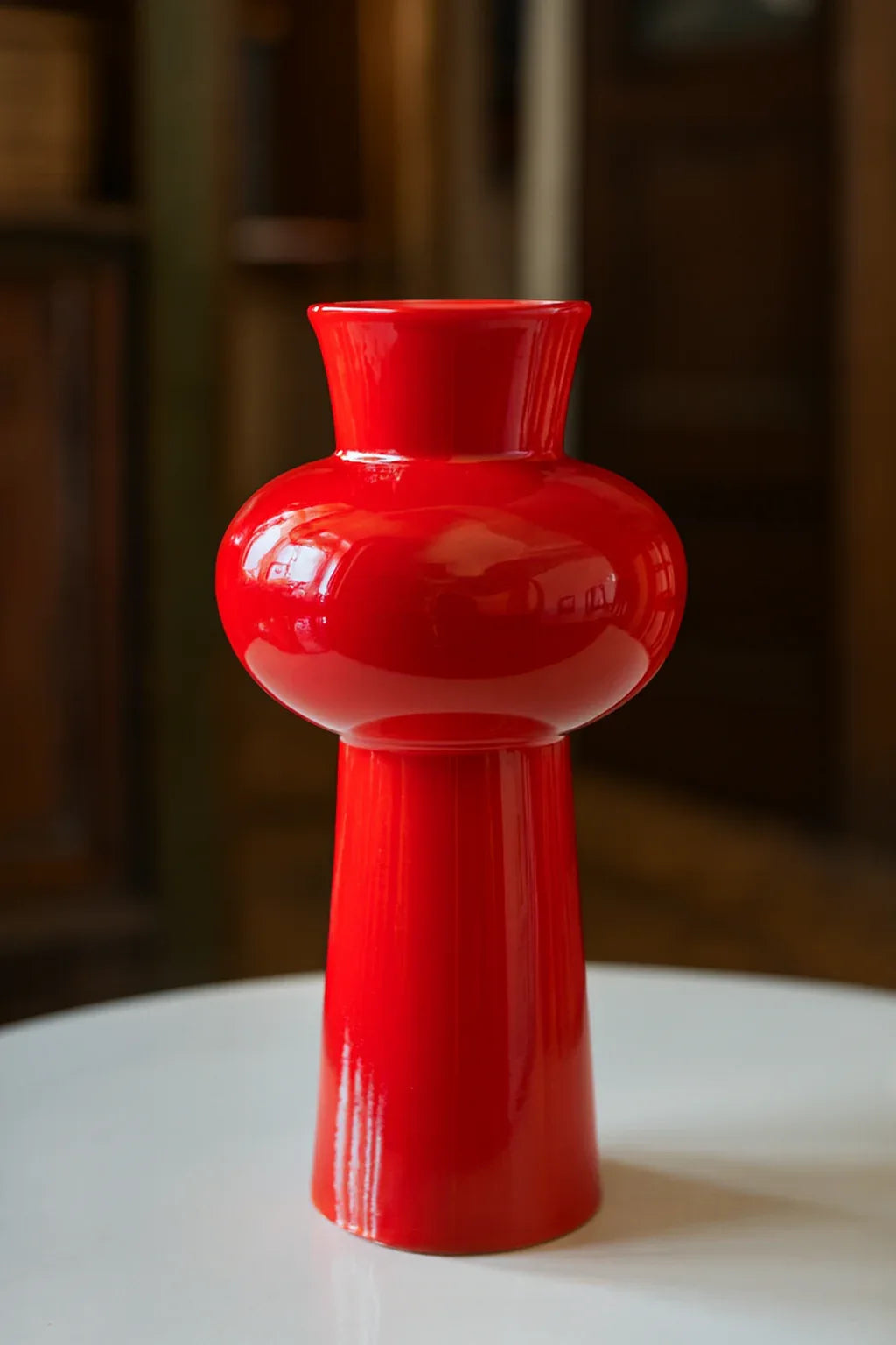 Ceramic Red Vase in Pakistan – Imported Decorative Piece