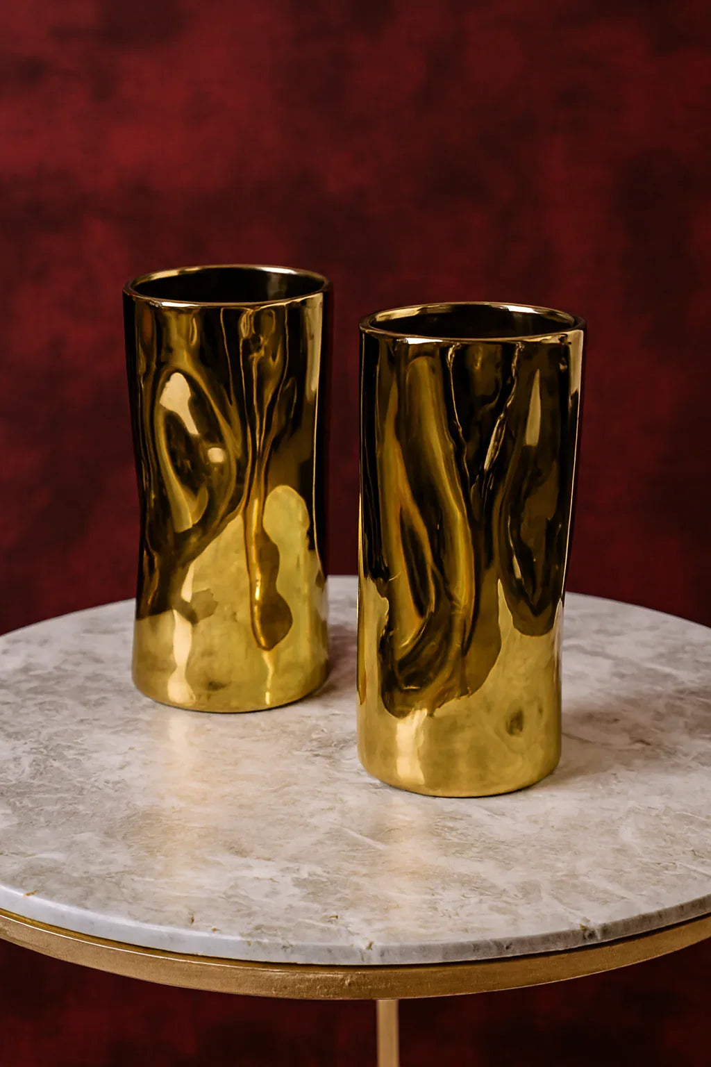 Ceramic Vase 019 in Pakistan – Imported Gold Glass Vase Set