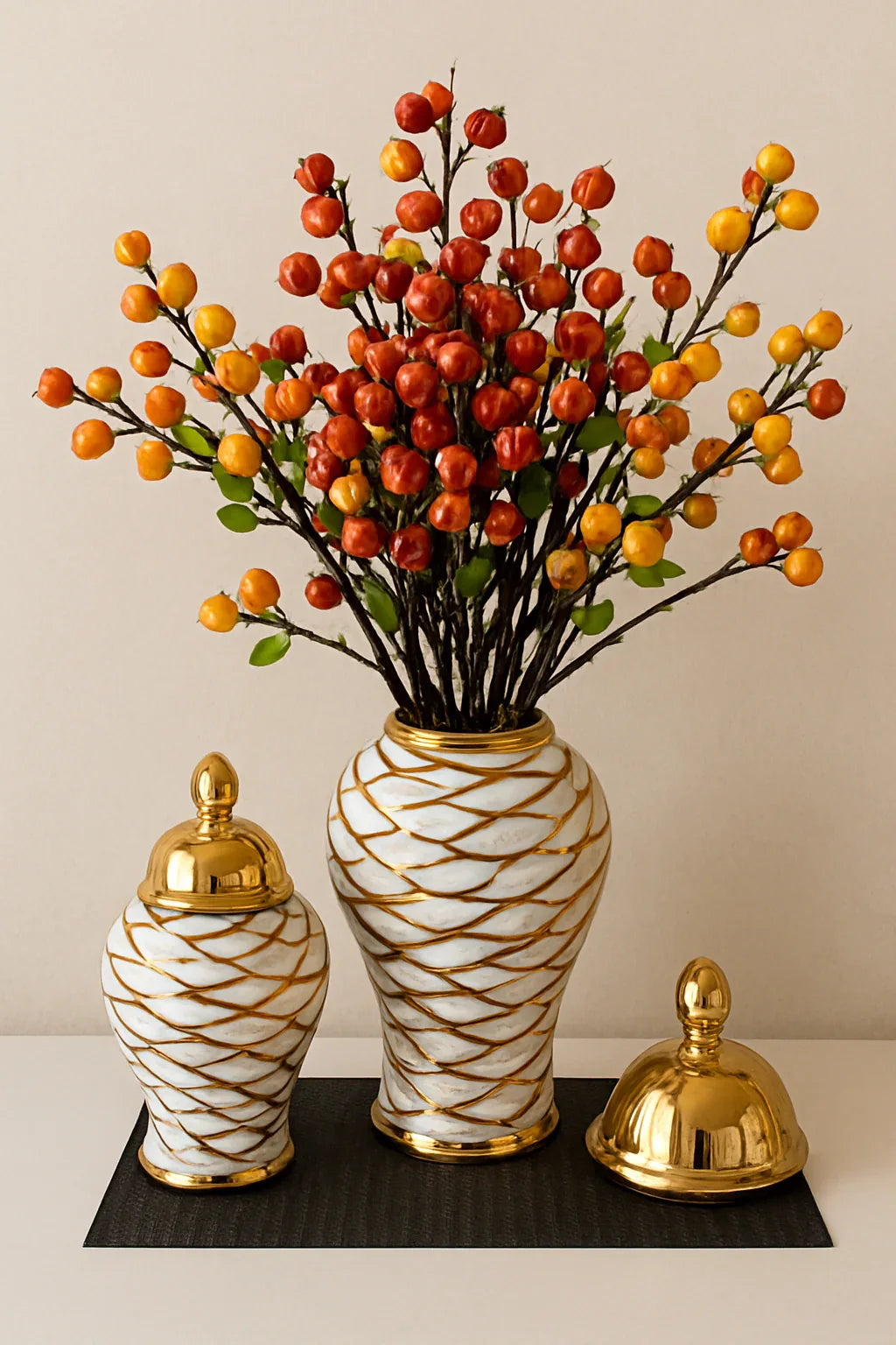 Ceramic Candy 019 White & Gold in Pakistan – Decorative Set