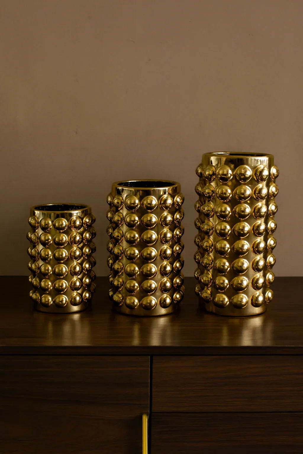 Ceramic Vase 035 in Pakistan – Glass & Gold Decorative Set