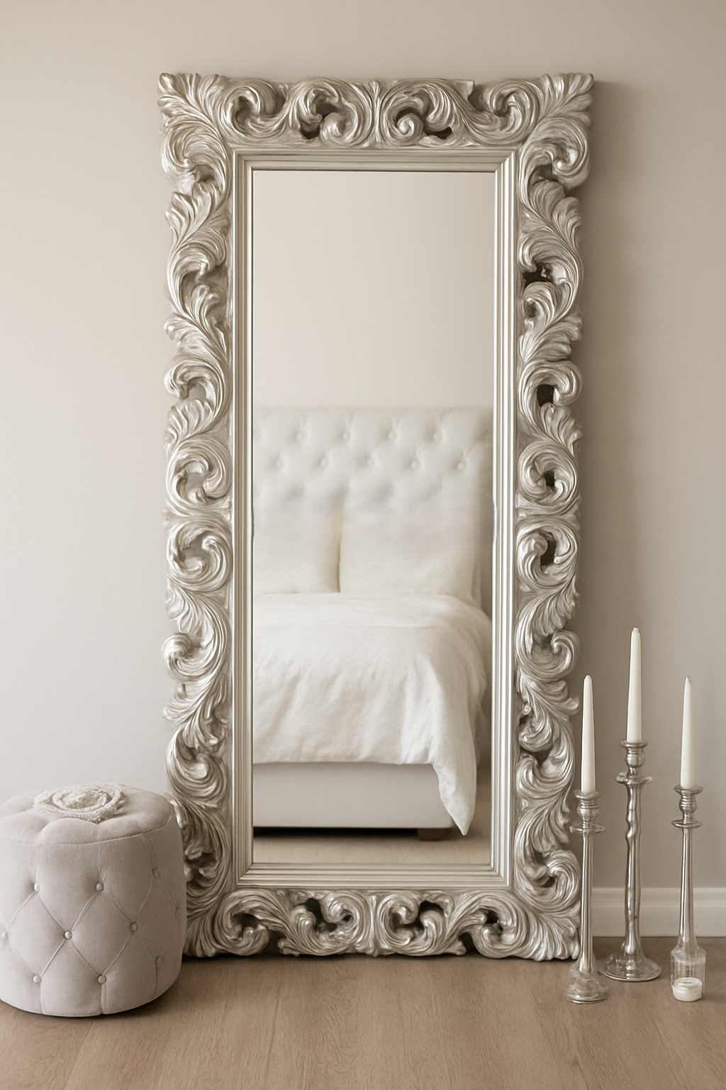 Cora Mirror in Pakistan – 72x36 Wooden Carved Wall Mirror