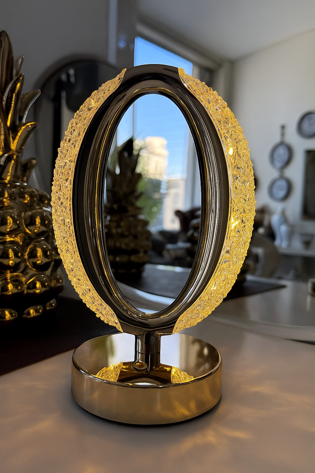 Crystal Rechargeable Lamp – Elegant LED Table Light