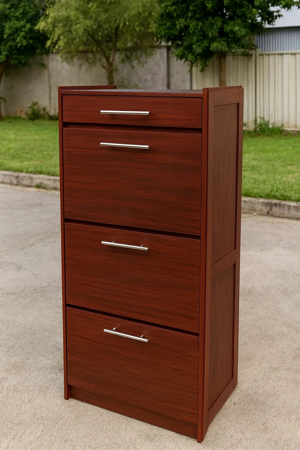 Curve Shoerack 3 Shelf – MDF Shoe Rack in Pakistan