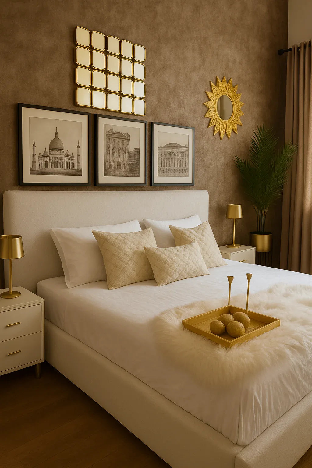 Dahila Boucle Bed in Pakistan – Modern Queen Size Bed