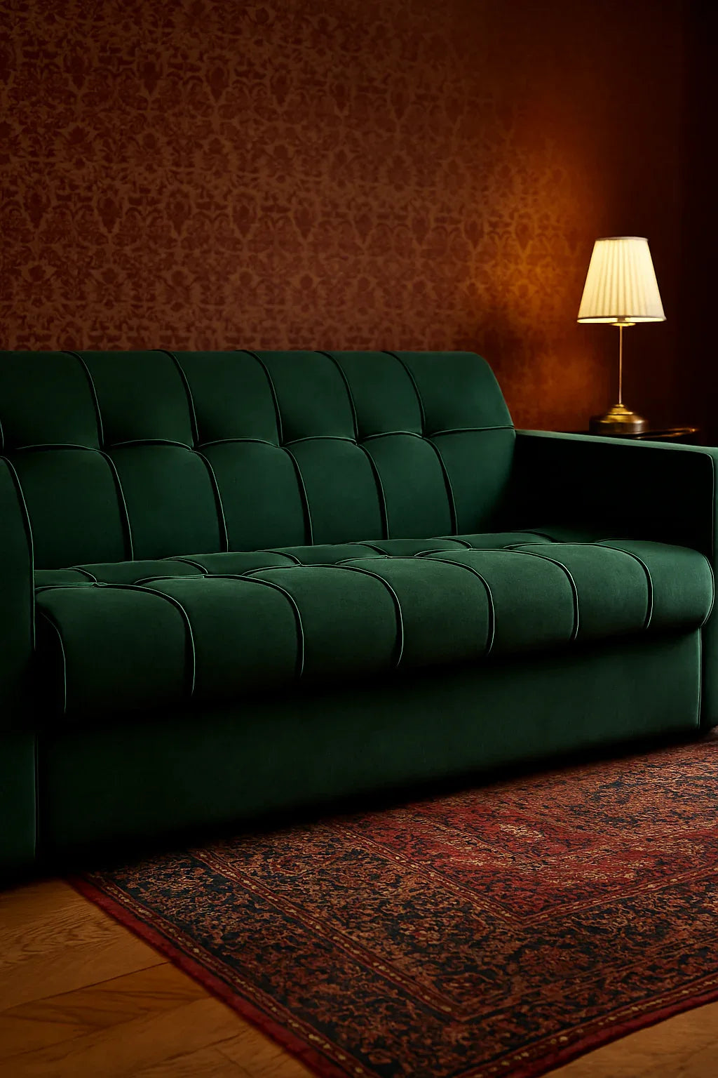 Dark Green Henry Sofa Cum Bed in Pakistan – Wood Frame