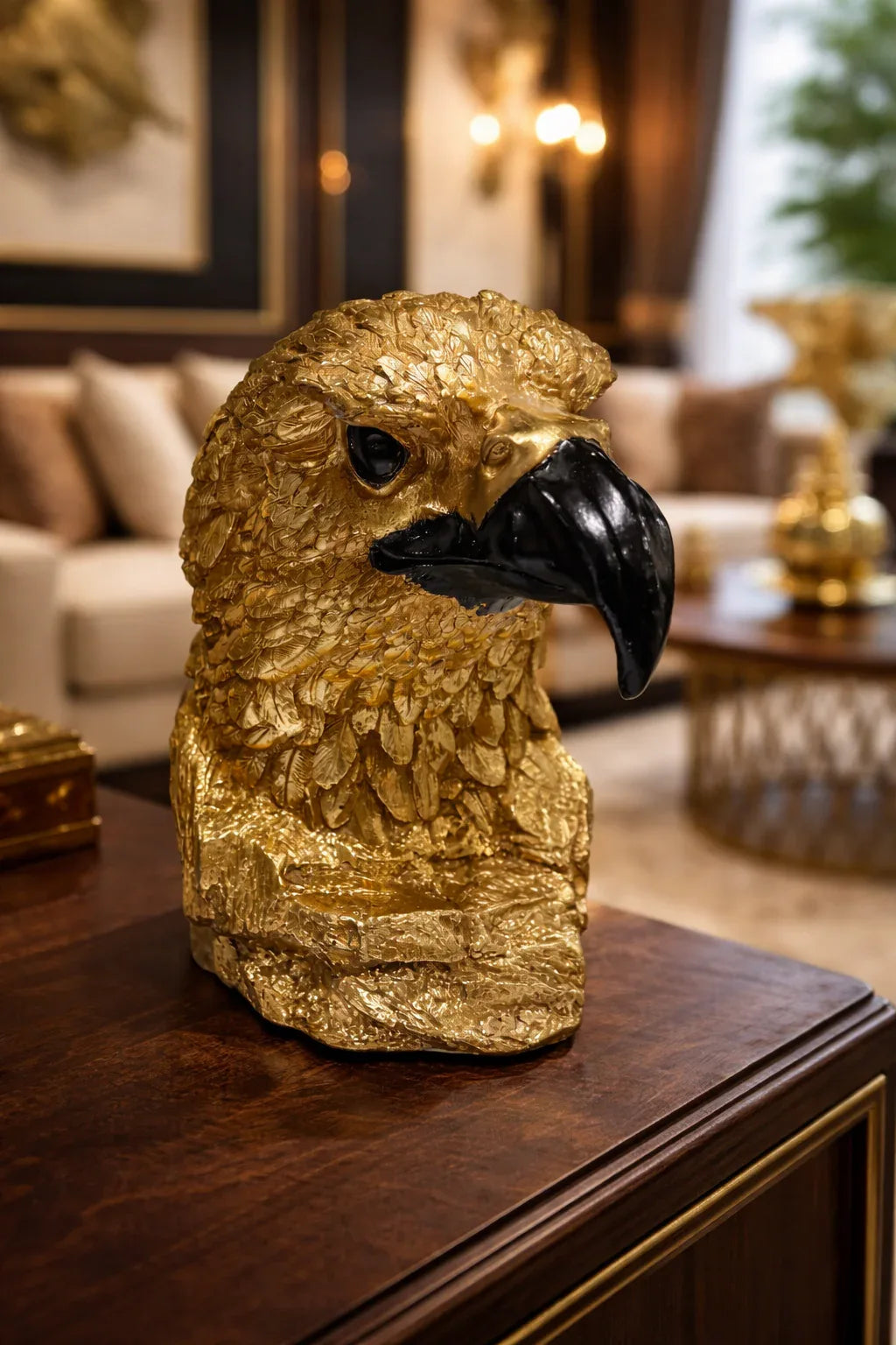 Eagle Face Gold-Plated 11 Inch Decor Pakistan