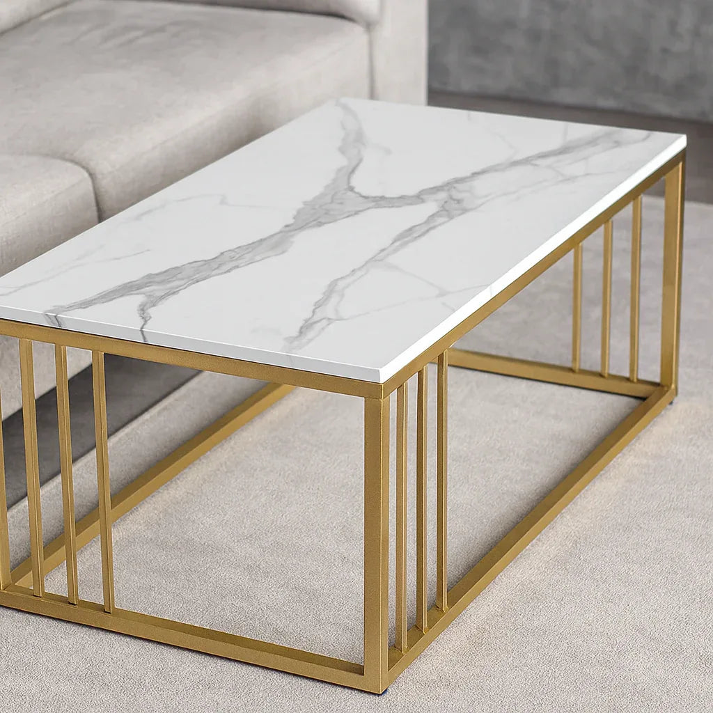 Elavo Center Table – Metal Frame & UV Top