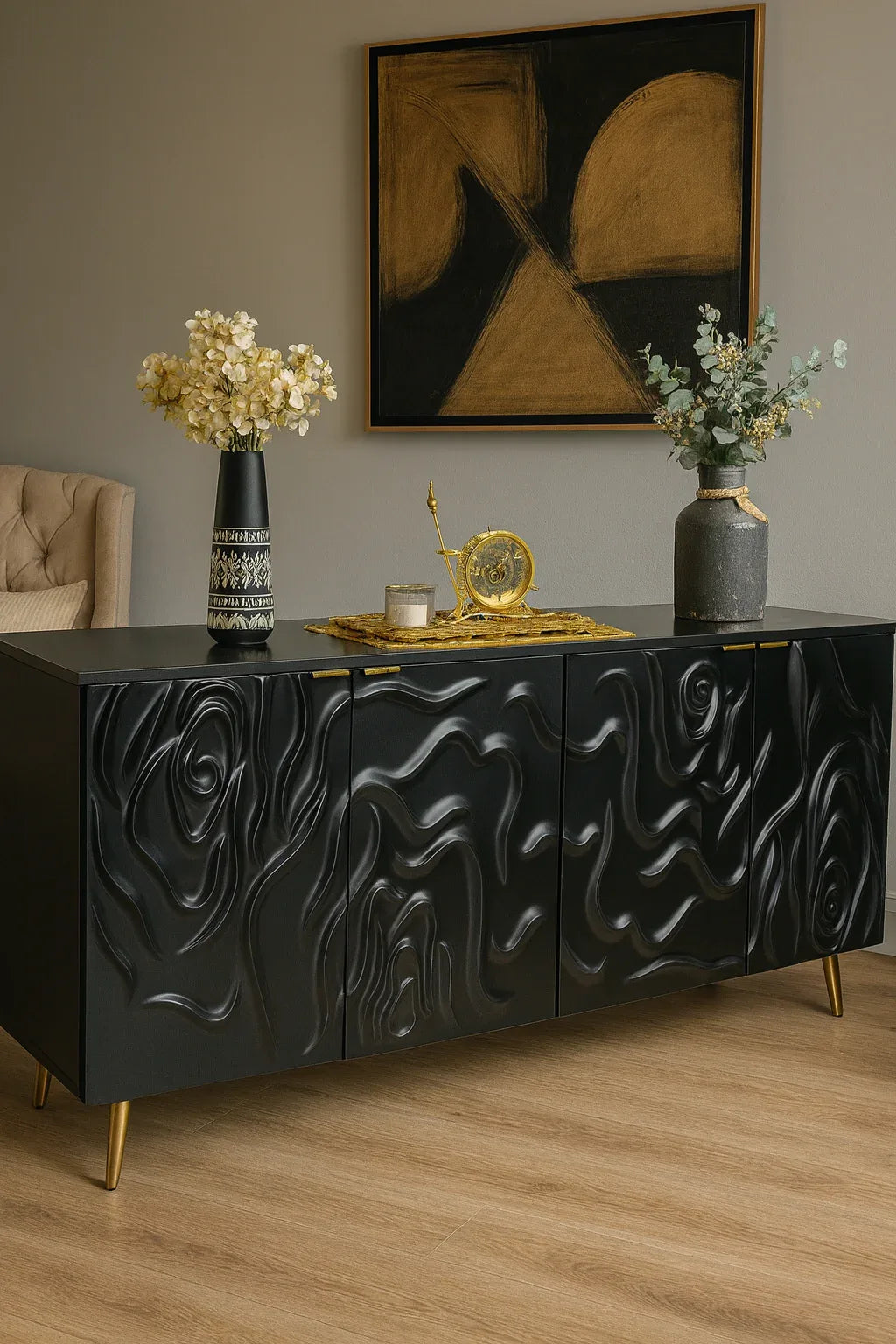 Florecence Side Board Black – Elegant DECO Paint