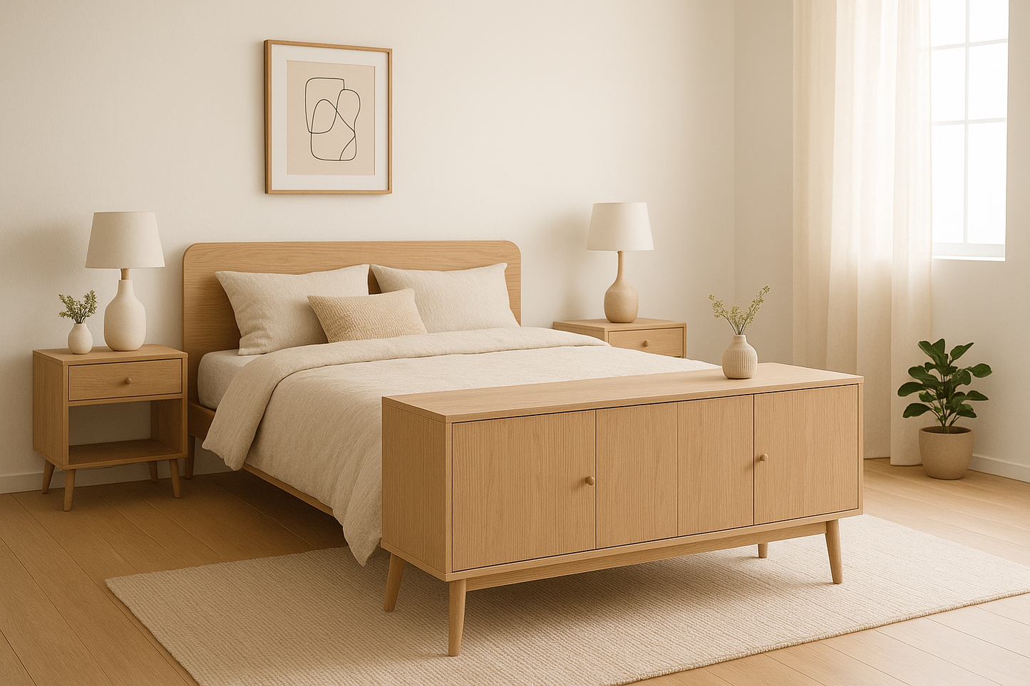 Florence Grey TV Console – MDF, CNC Design, Modern Style