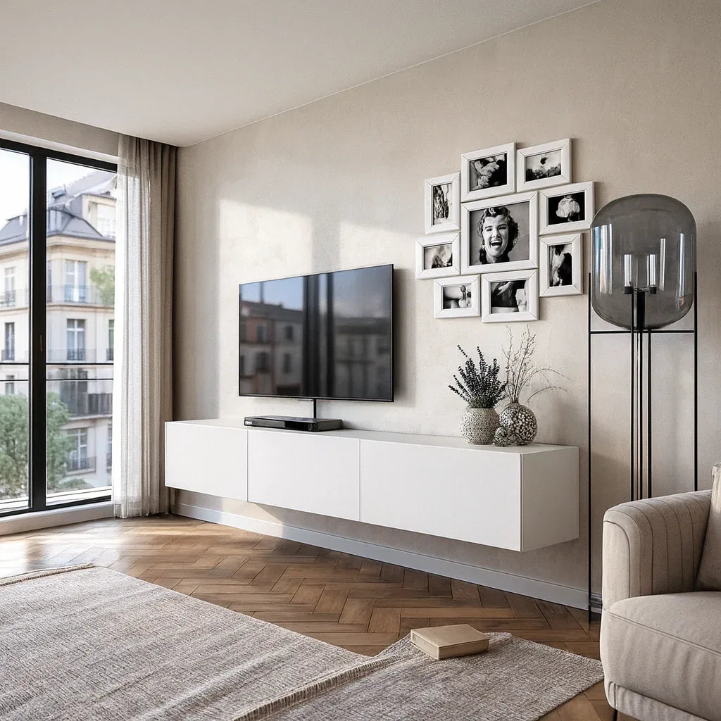 Gessica LCD Console in Pakistan – White Modern TV Stand
