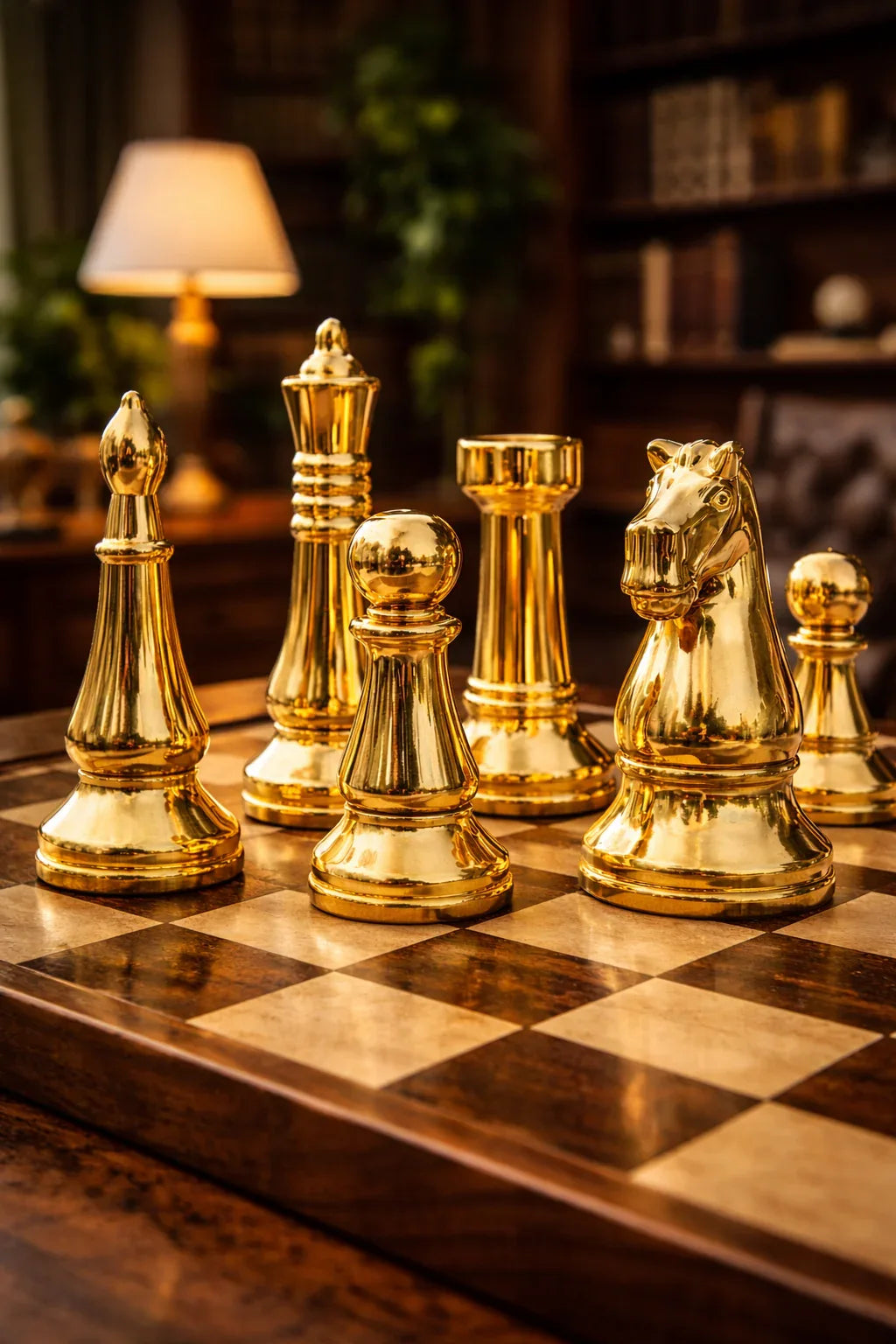 Gold Chess 6 Piece Imported Luxury Set Pakistan