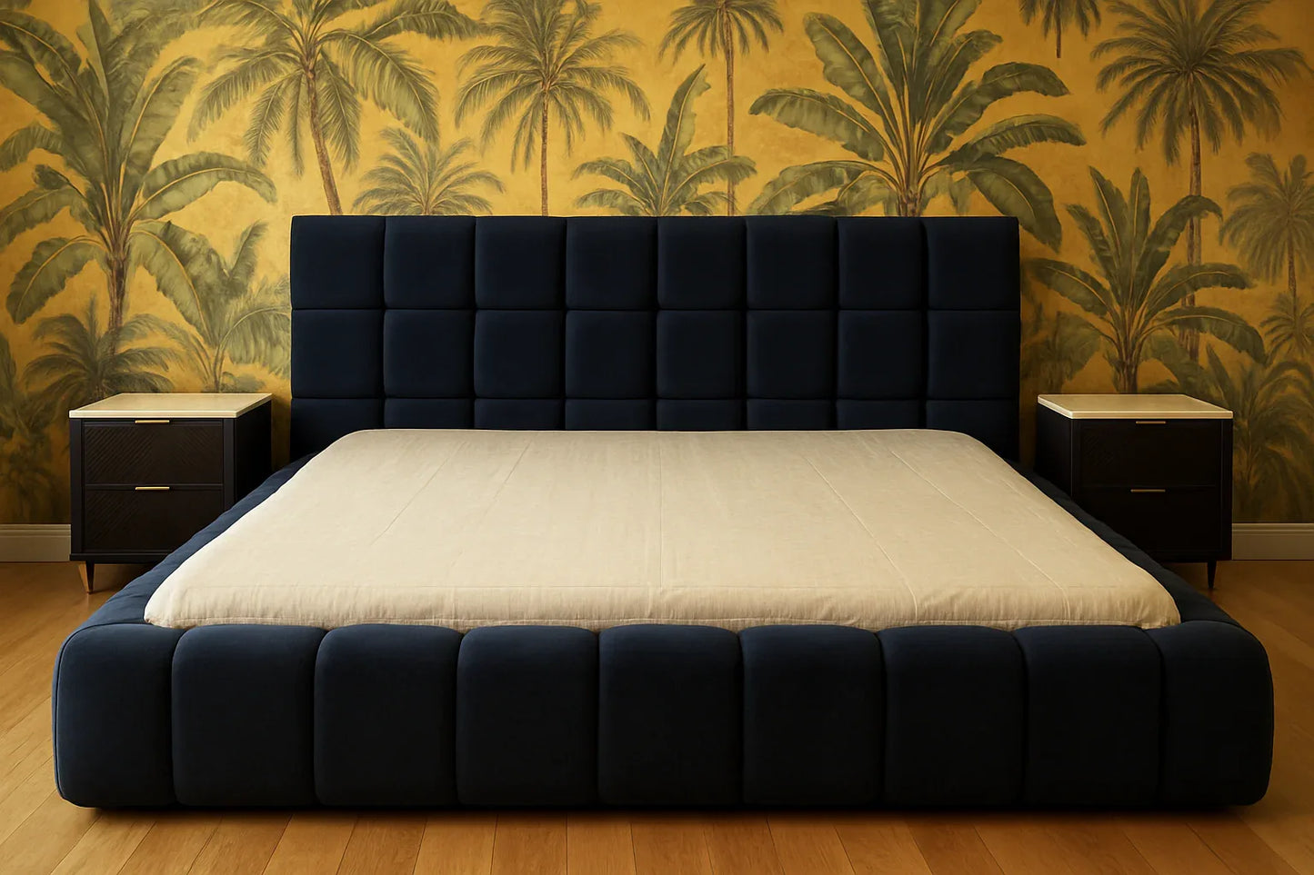 Grey Glory Bed Set – King Size Wooden Bed Pakistan