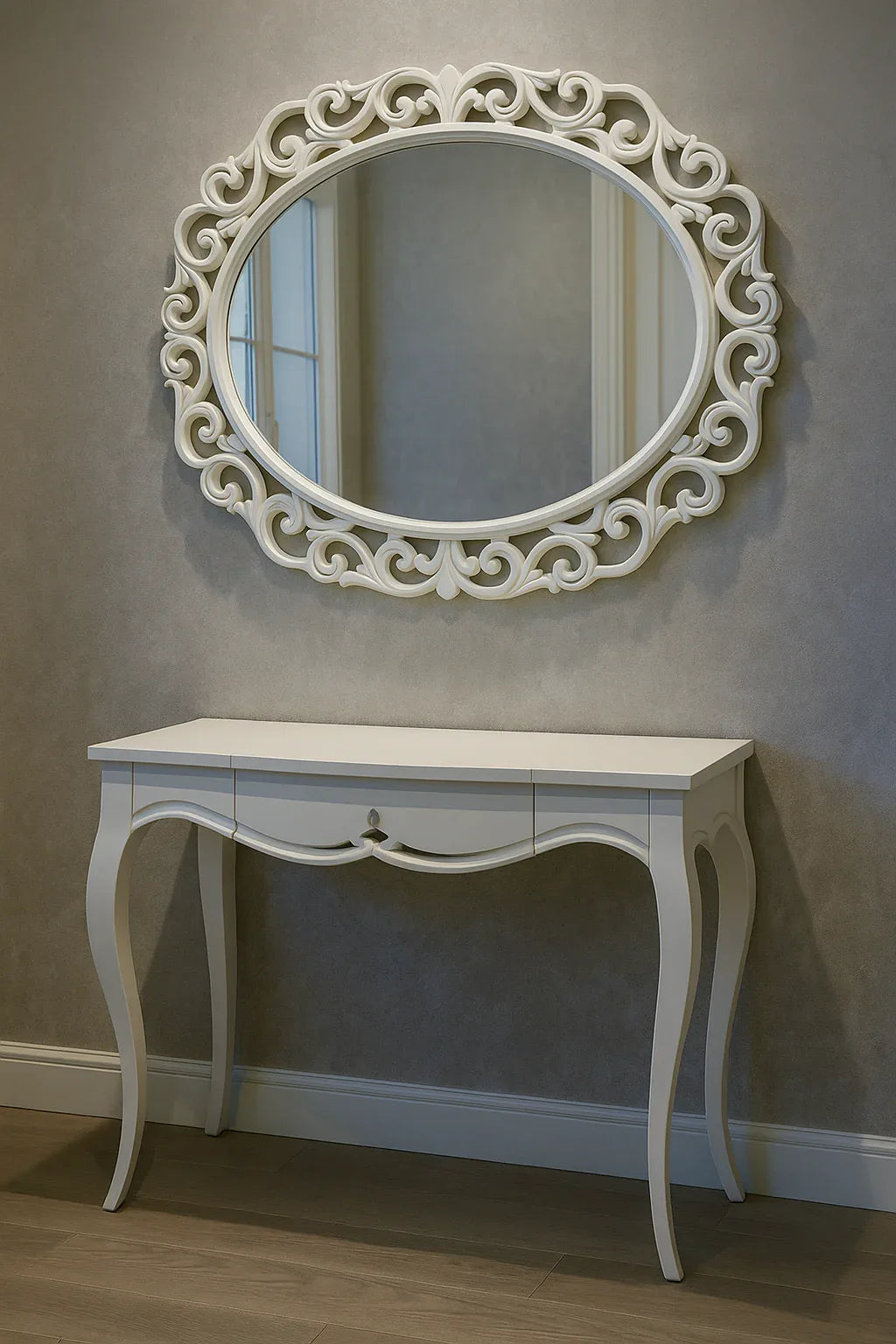 Hazel Mirror Console – Stylish MDF & Shesham Furniture