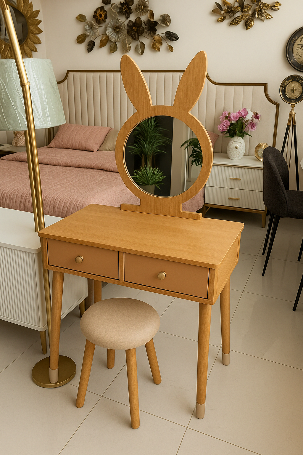 Henesy Kids Vanity & Stool – Stylish Kids Furniture Pakistan
