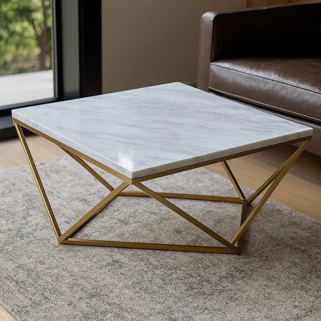 Henry Coffee Table – Metal Frame & Gloss Top Pakistan