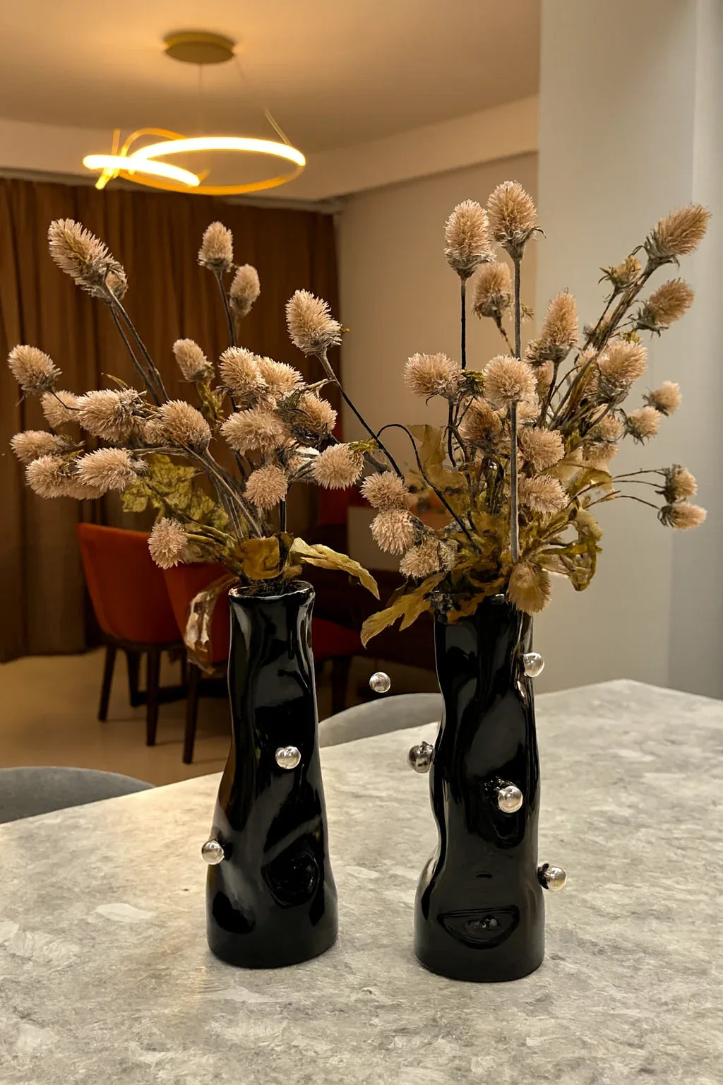 Irregular Flower Vase Black in Pakistan – Imported Ceramic