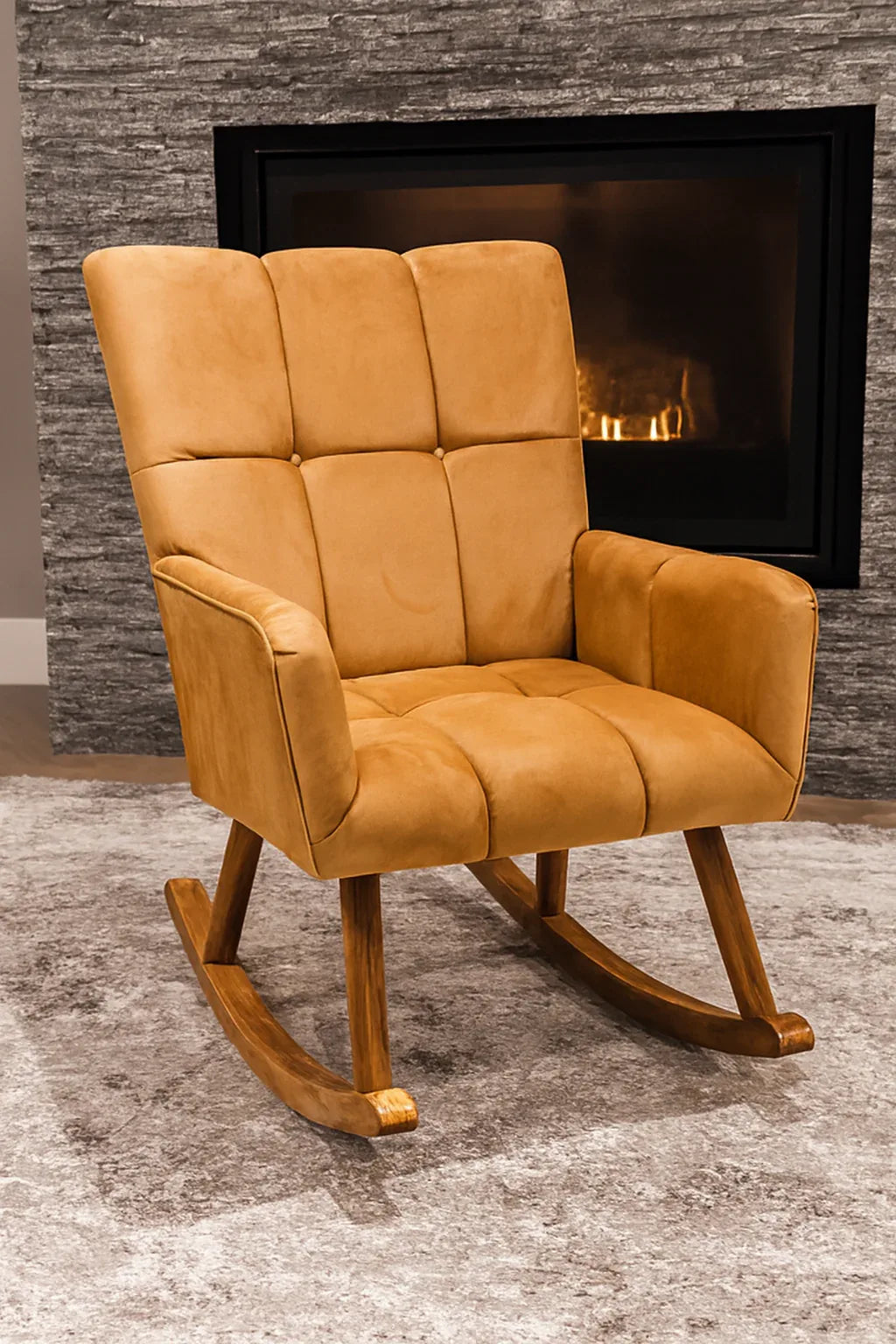 James Rocking Chair Brown | Solid Beechwood Rocker