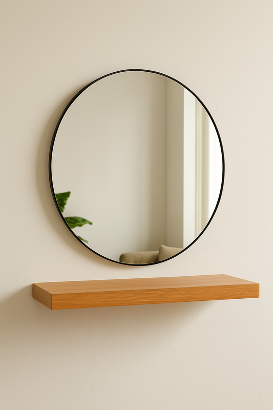 Jesper Mirror in Pakistan – 2ft MDF Wall Mirror with Shelf