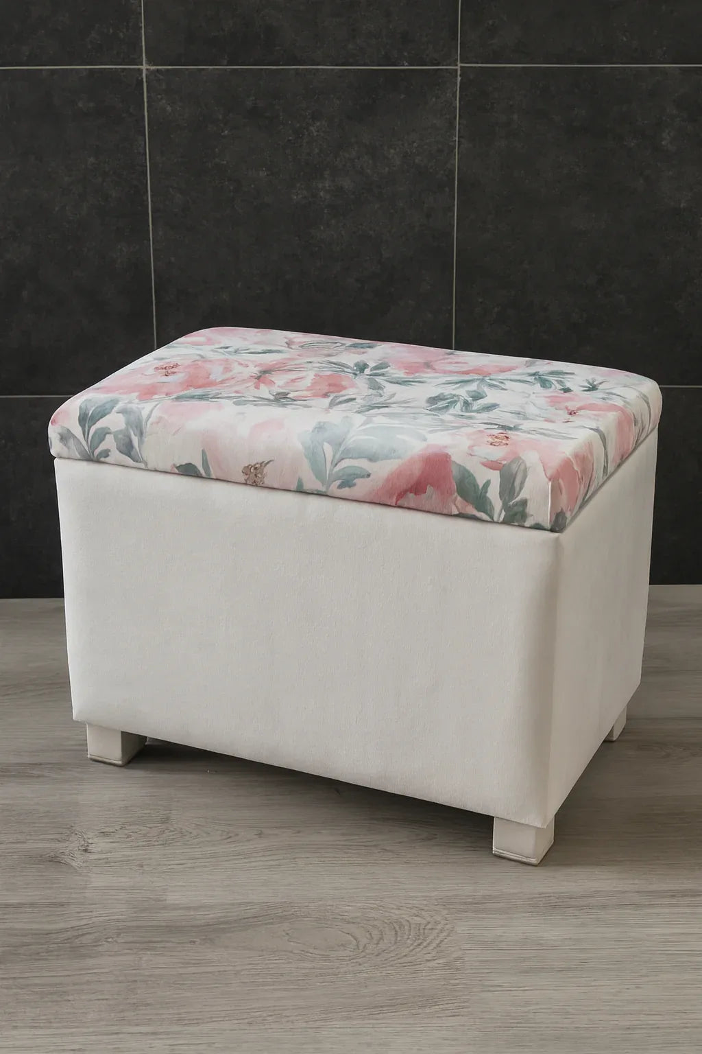 Jimmy Storage Stool 08 | Velvet Fabric Storage Stool