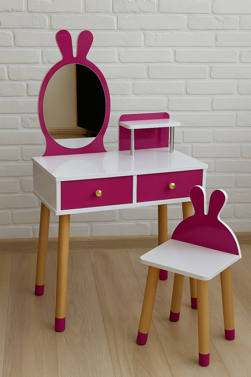 Kids Vanity & Chair – MDF Deco Dressing Set for Kids