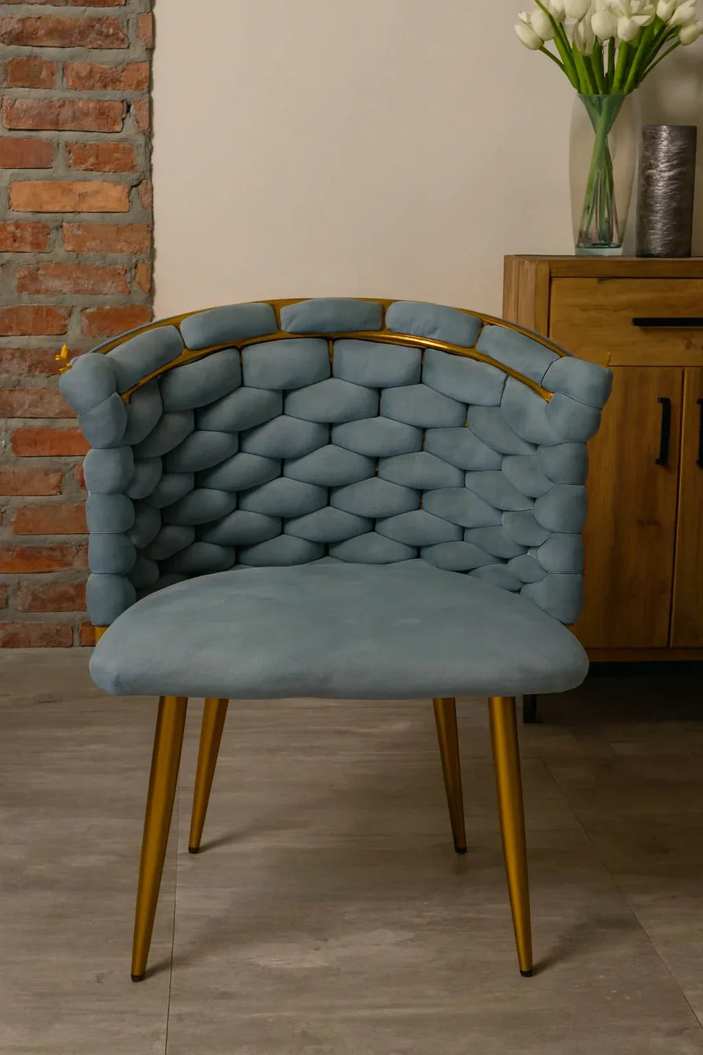 Knotella Chair | Imported Metal SS Modern Accent Chair