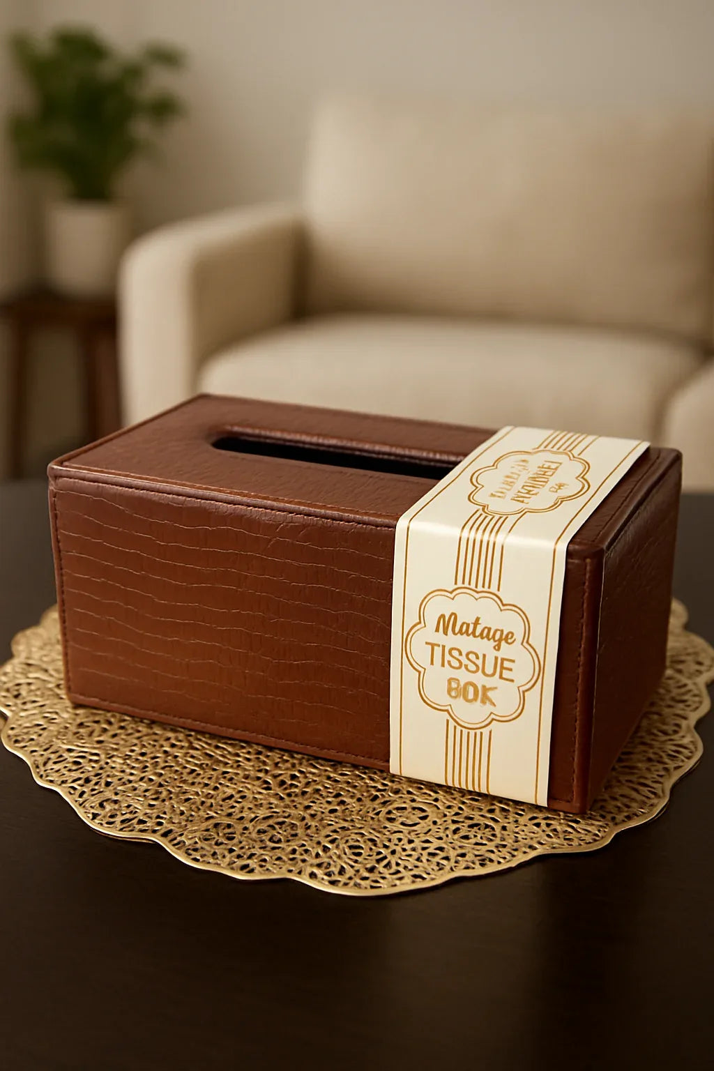 Leather Tissue Box 02 – Premium Leather Design