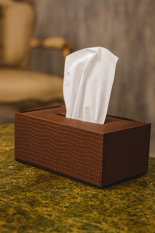 Leather Tissue Box 02 – Premium Leather Design