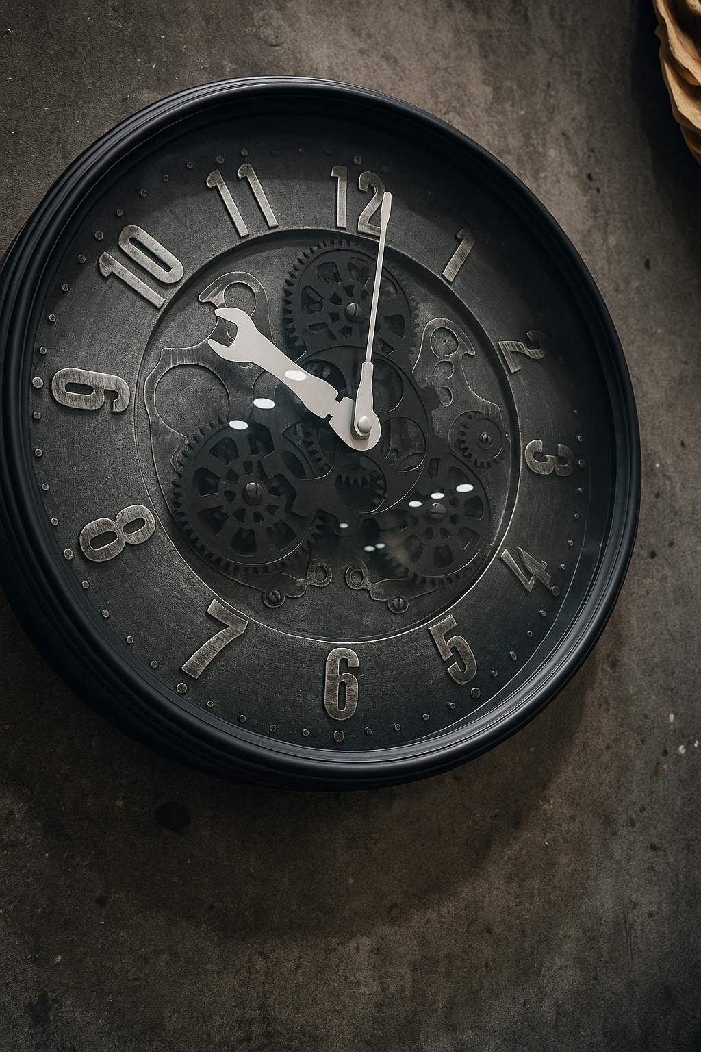 Mechanical Wall Clock 03 – 20-Inch Rotating Gear Wall Clock in Pakistan