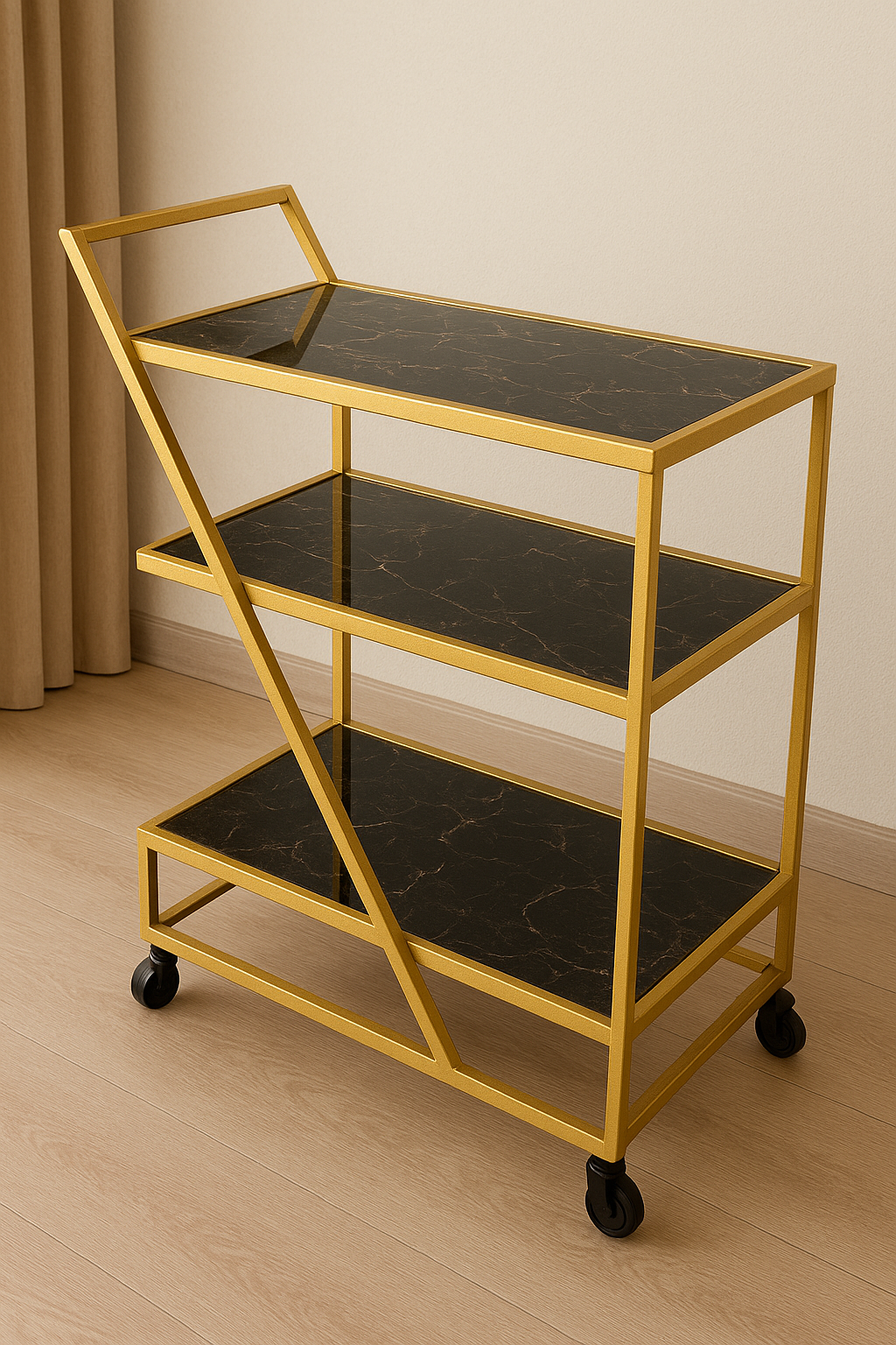 Metallic Trolley 02 – Powder Coated Serving Trolley