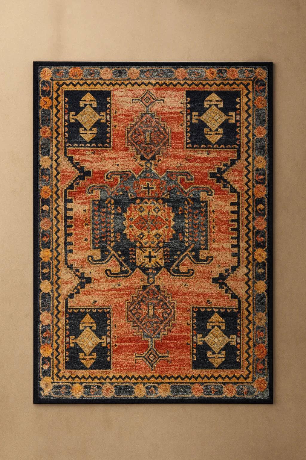 Modern Rug RR16 – Washable Non-Woven Living Room Rug