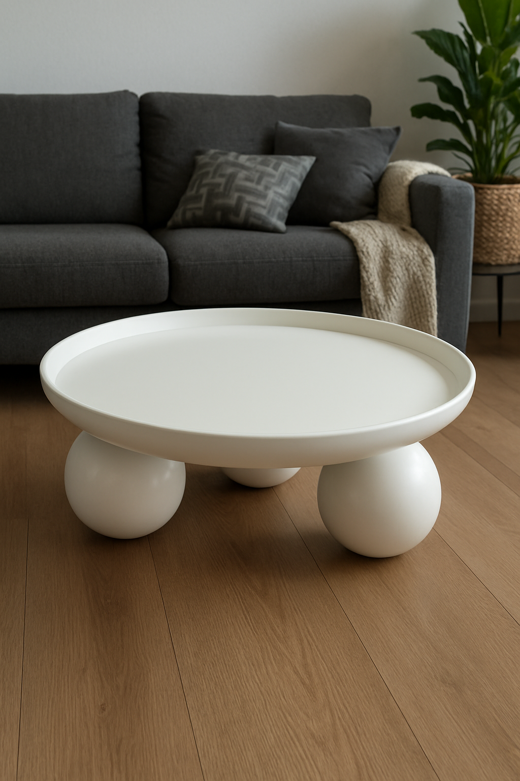 Moon Coffee Table – Modern MDF Center Table Pakistan