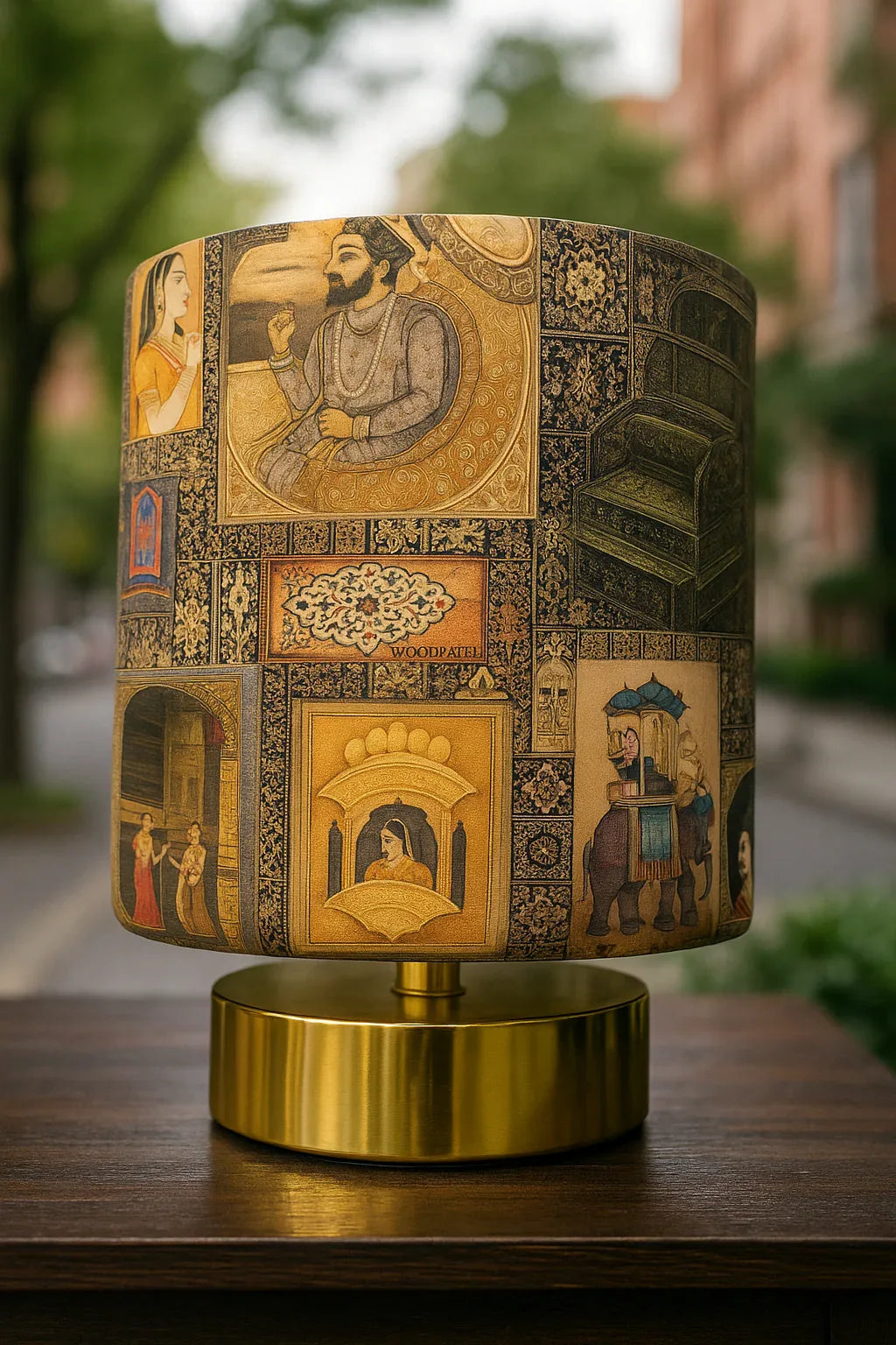 Mughal Premium Round Stool – Elegant Gold Edge Stool Pakistan