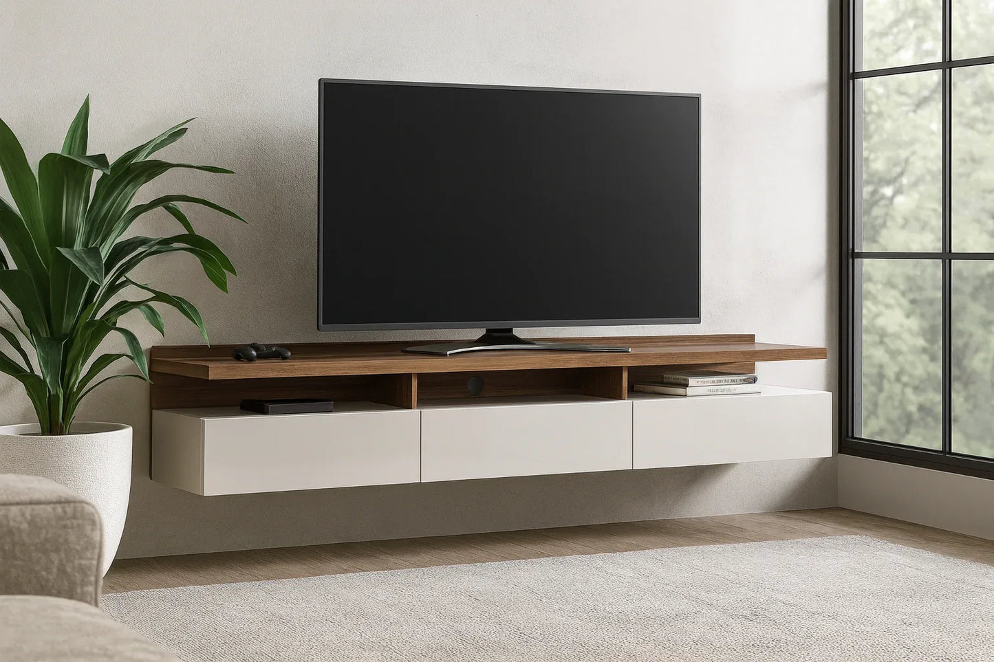 NEFELI LCD Console in Pakistan – 72" Modern Media Unit