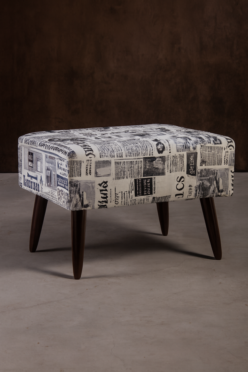 Newspaper Stool | Premium Fabric Accent Stool for Home