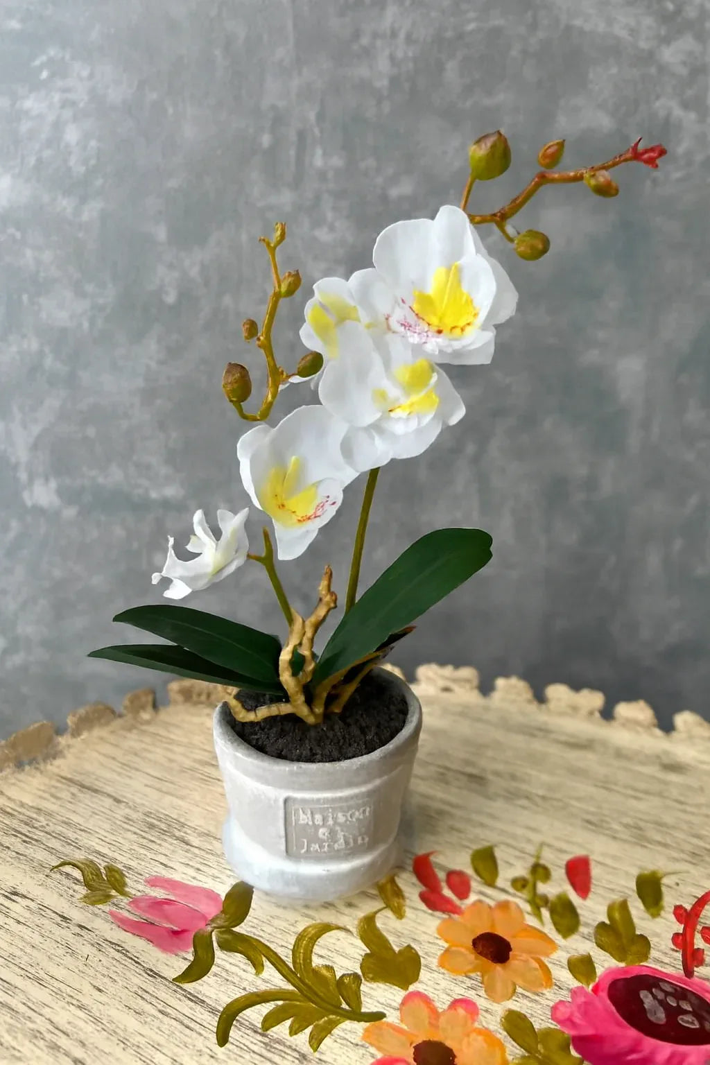 Orchid Planter White 008 | Elegant Ceramic Flower Pot