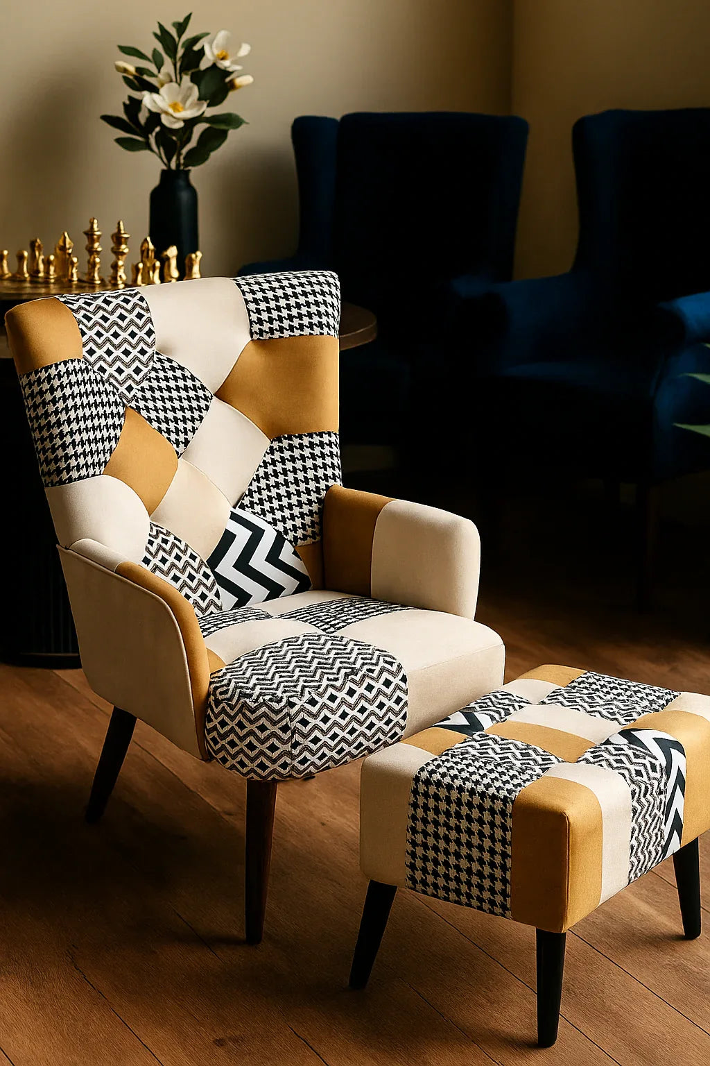 Ottus Comfortable Chair 02 – Solid Wood Upholstered Chair Pakistan