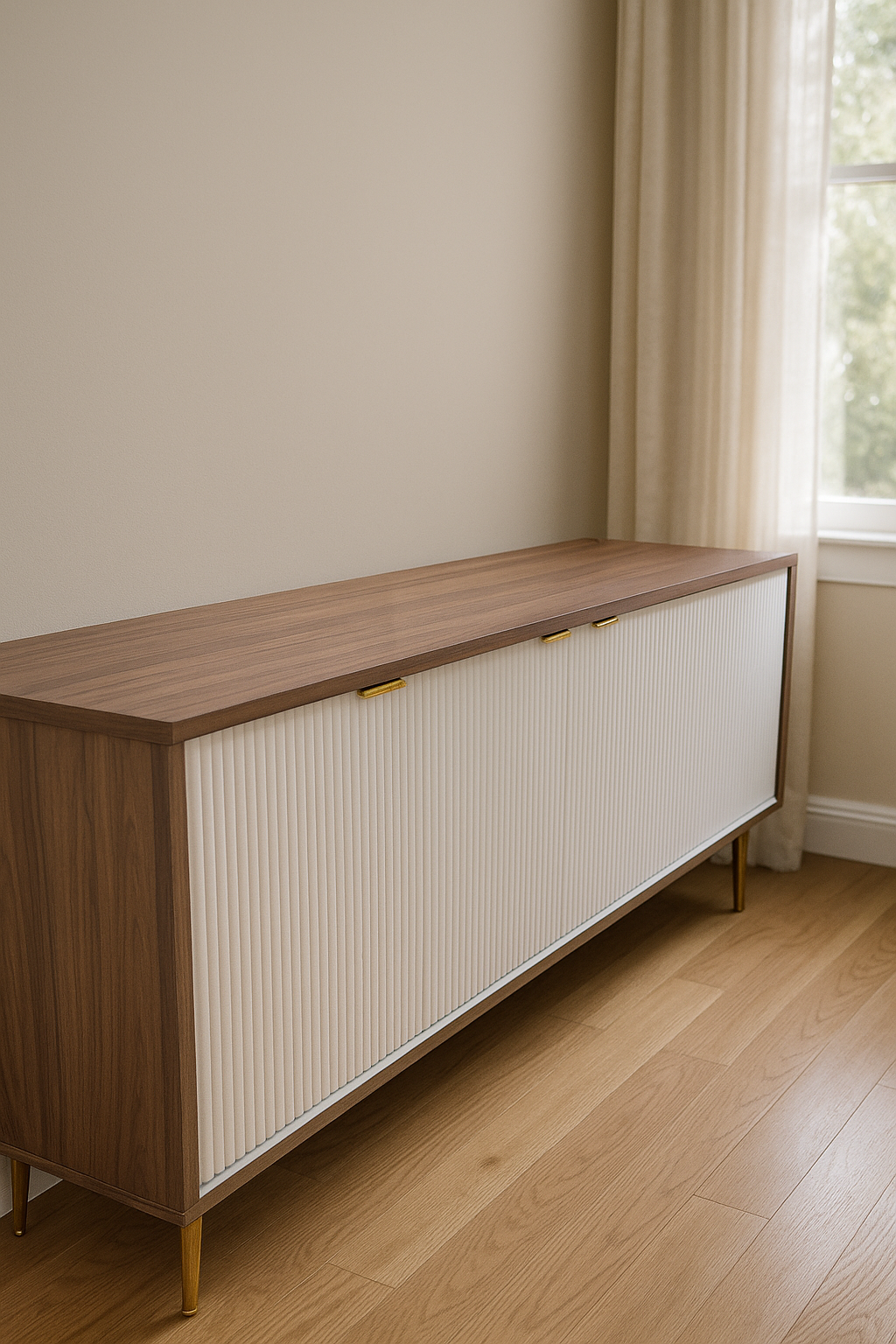 Quantas LCD Console Brown – Wall Mounted TV Shelf