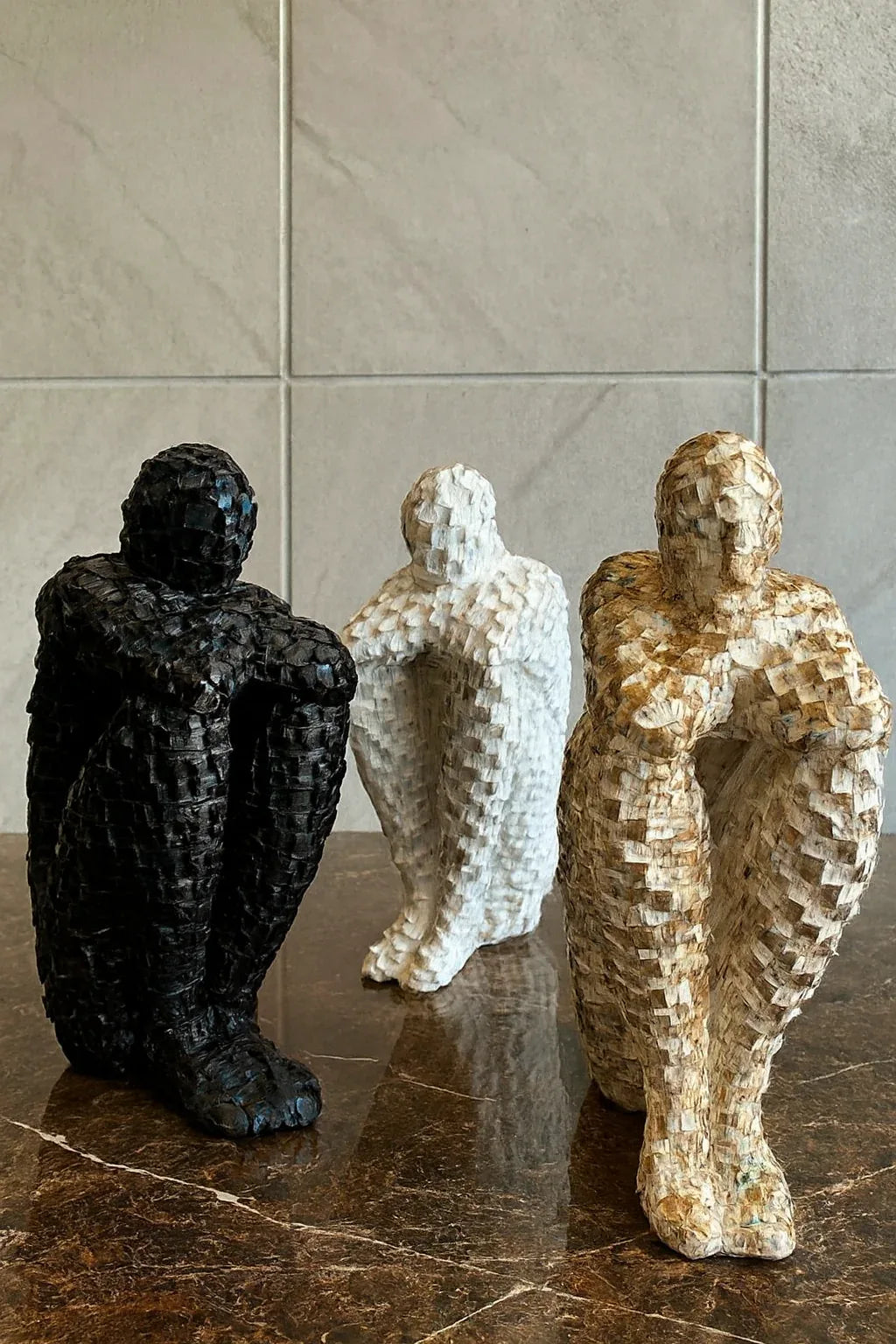 Sad Man Gold Decor Statue | Premium Home Décor Pakistan